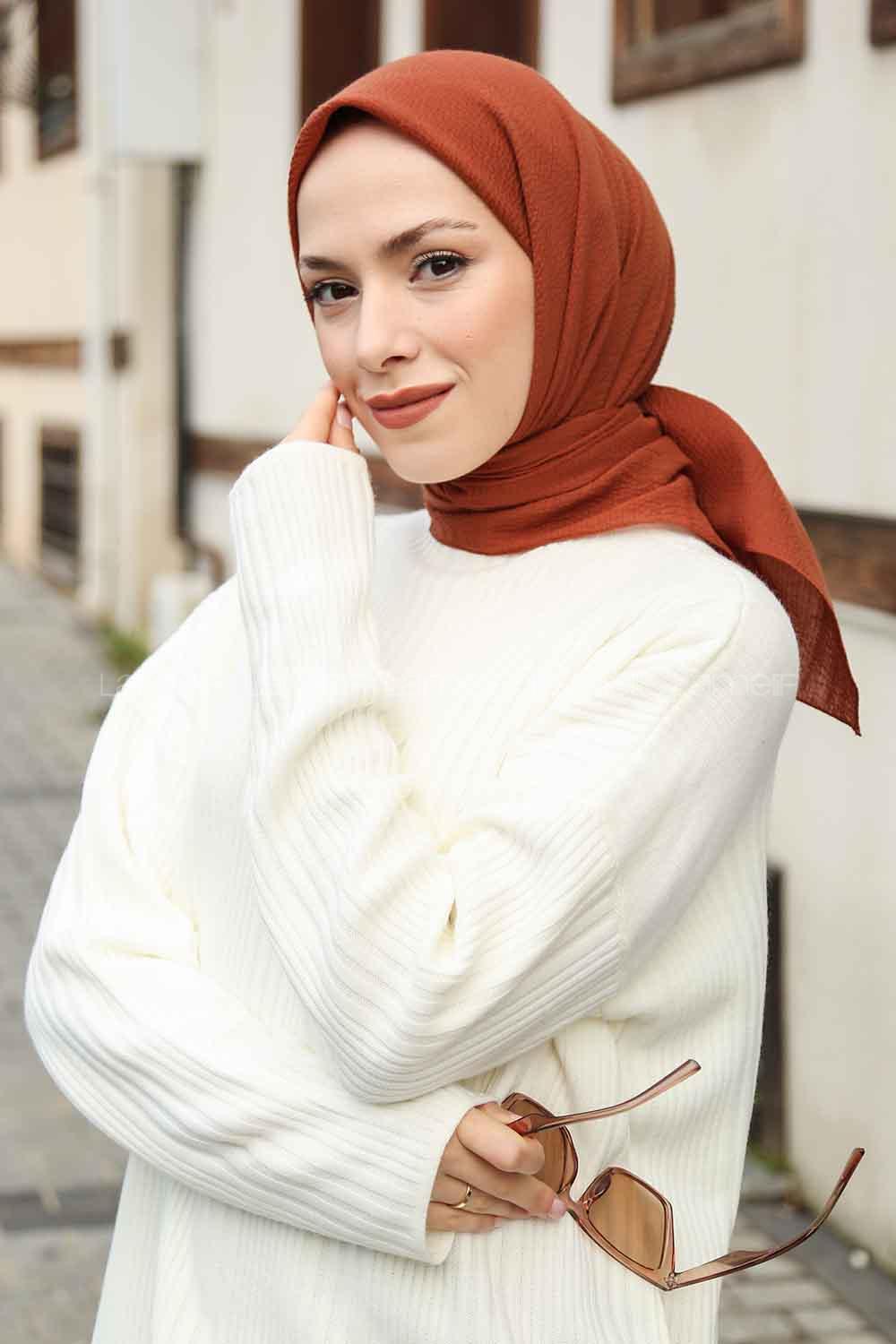 Lamelif Mio Caz Eşarp Badem