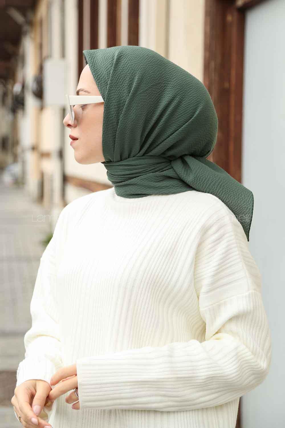 Lamelif Mio Caz Eşarp Nefti Yeşili