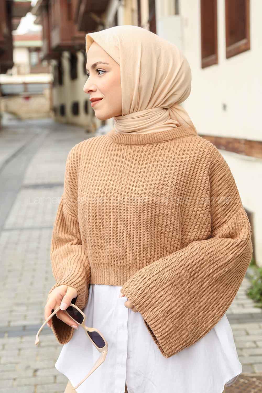 Lamelif Comfort Pamuk Eşarp Bej