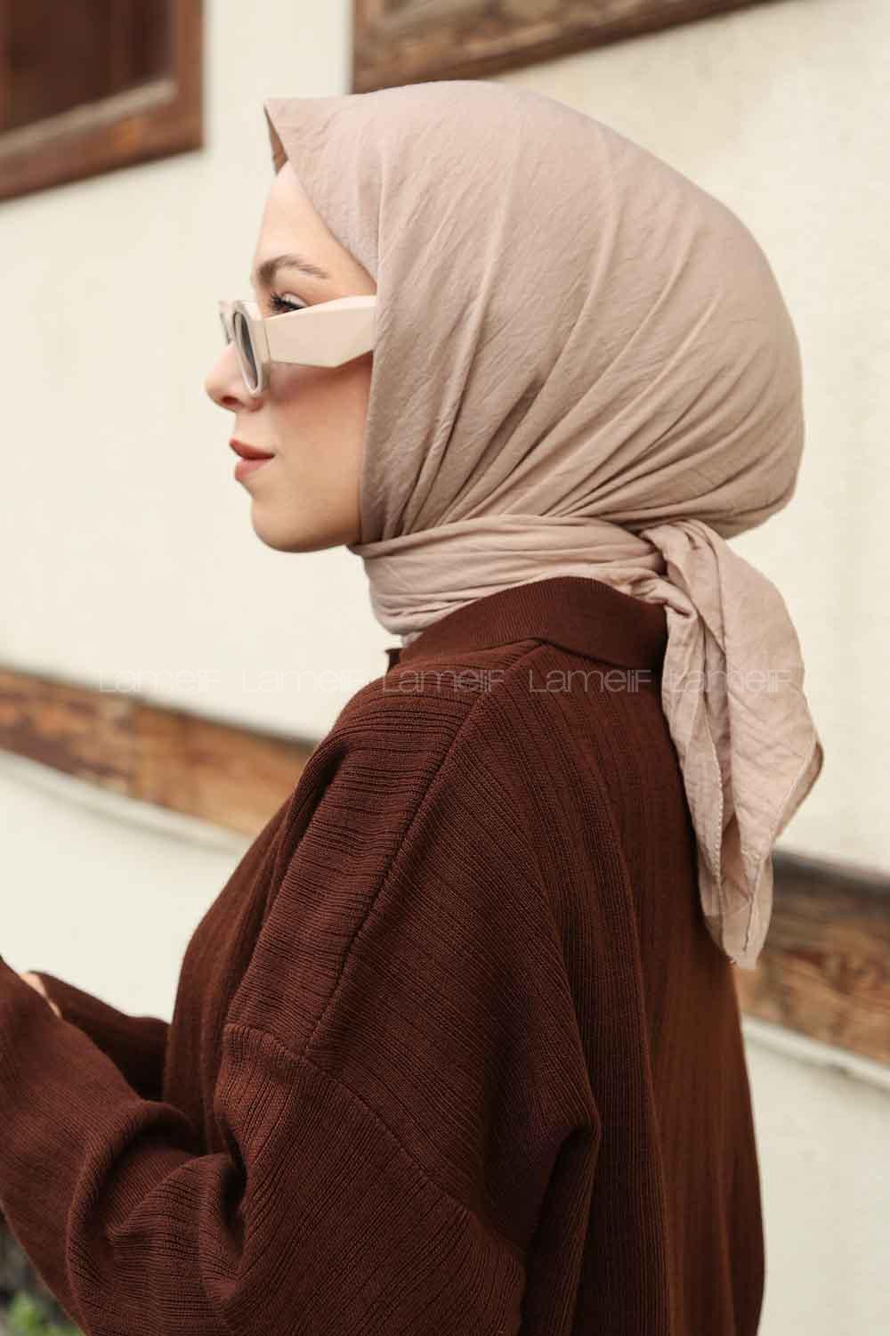 Lamelif Comfort Pamuk Eşarp vizon