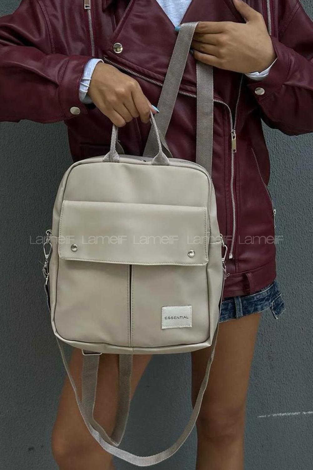 Mink Buckle Skin Hand Bag Bag