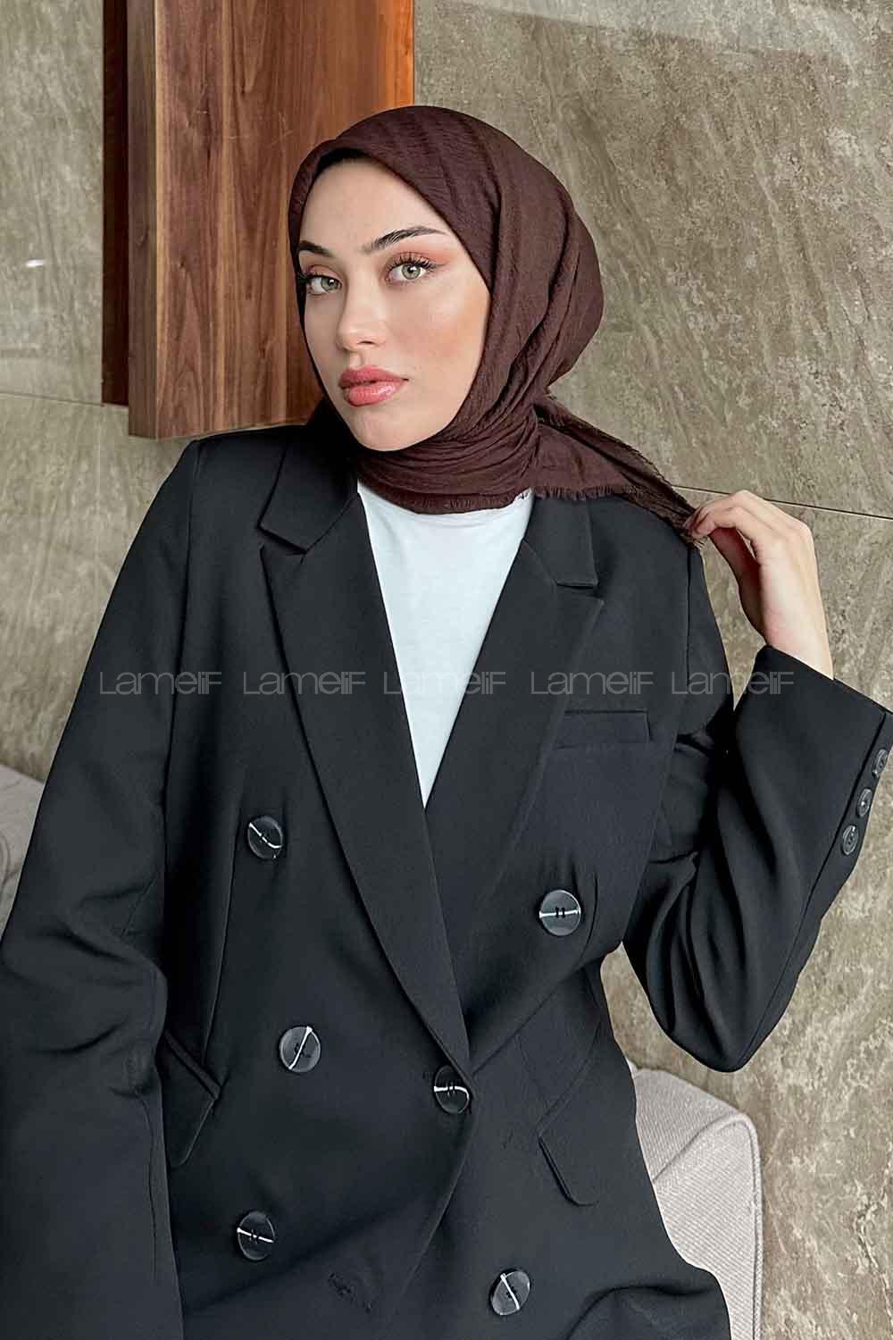 Lamelif Bürümcük Eşarp Acı Kahve