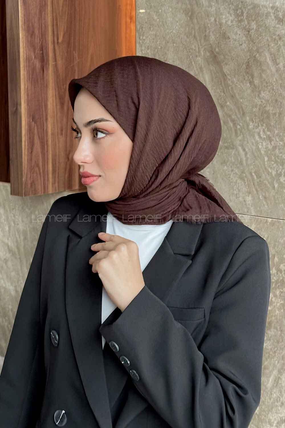 Lamelif Bürümcük Eşarp Acı Kahve