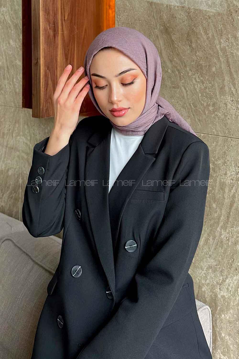 Lamelif Bürümcük Eşarp Koyu Vizon