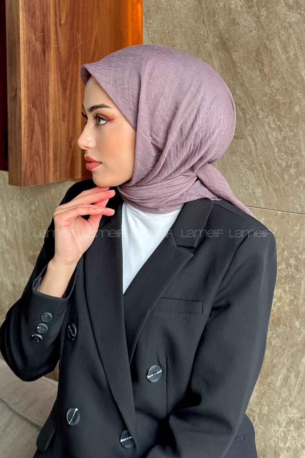 Lamelif Bürümcük Eşarp Koyu Vizon