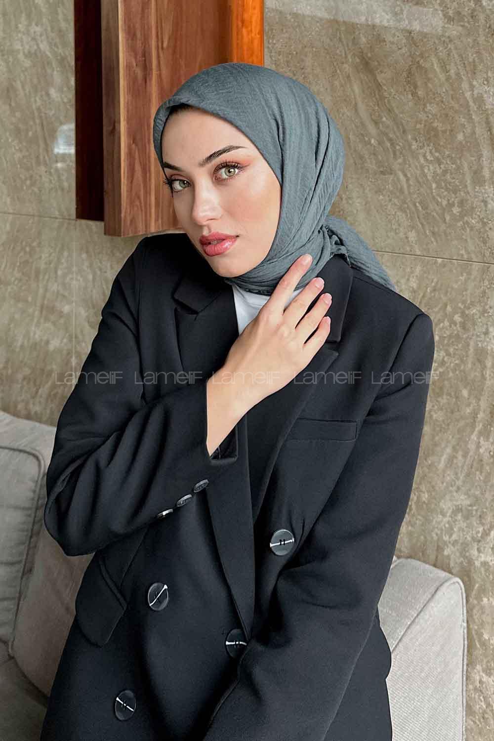 Lamelif Bürümcük Eşarp Küf Yeşili