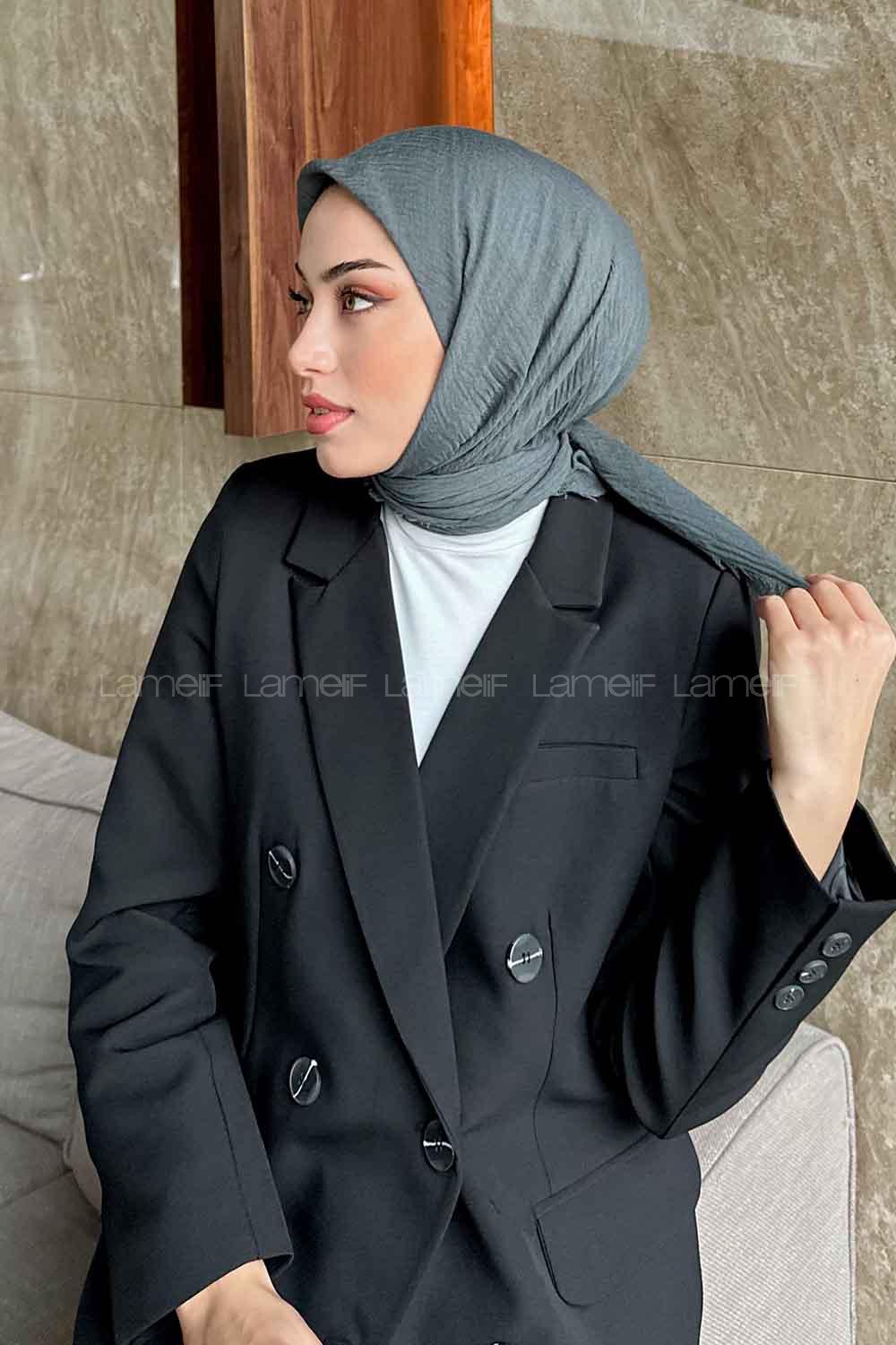 Lamelif Bürümcük Eşarp Küf Yeşili