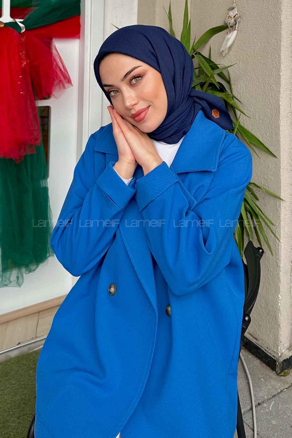 Lamelif Mio Caz Eşarp Gece Mavisi