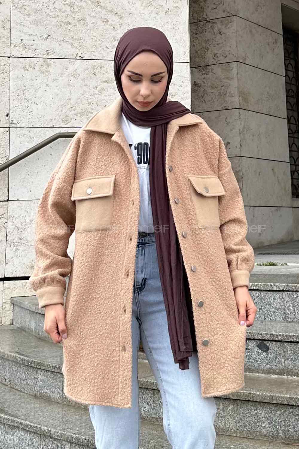 Mink Shirt Collar Long Arm Wool Unprinted Shirt