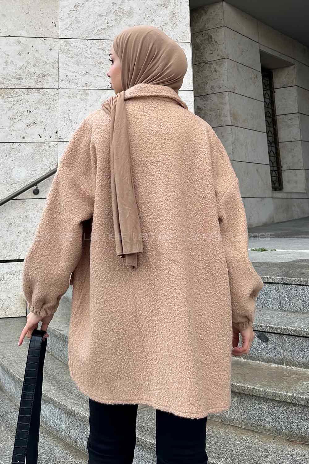 Mink Shirt Collar Long Arm Stamp Fabric Shirt