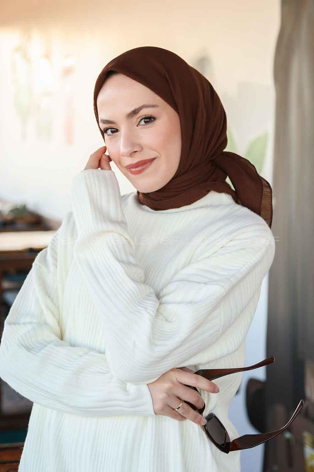 Lamelif Mio Caz Eşarp Kakao