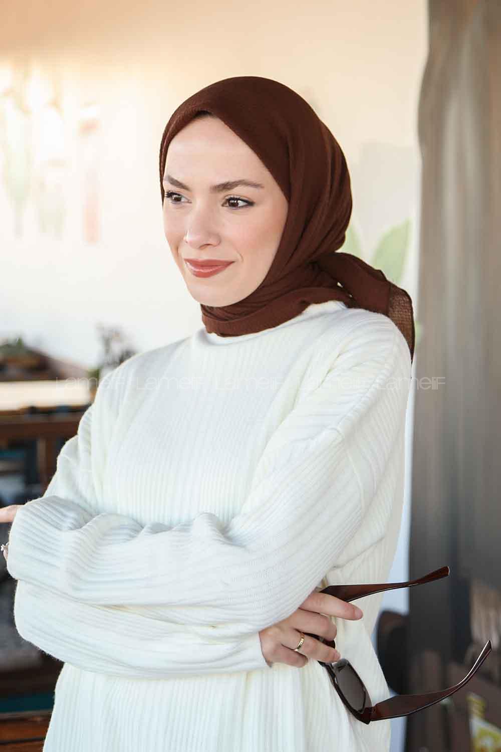 Lamelif Mio Caz Eşarp Kakao