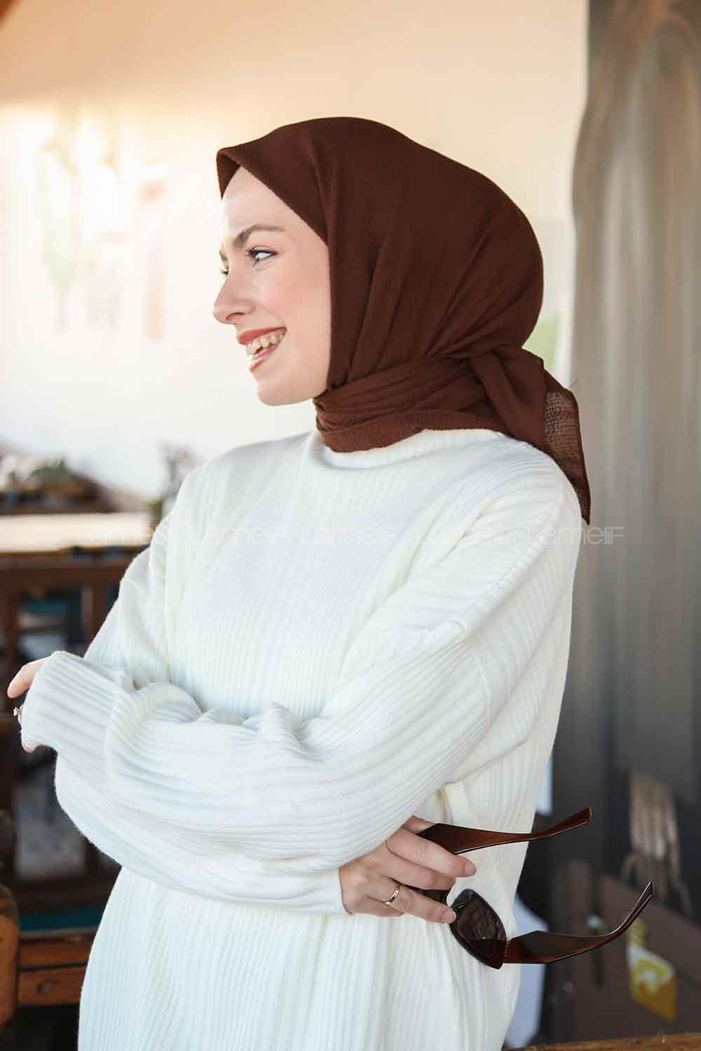 Lamelif Mio Caz Eşarp Kakao