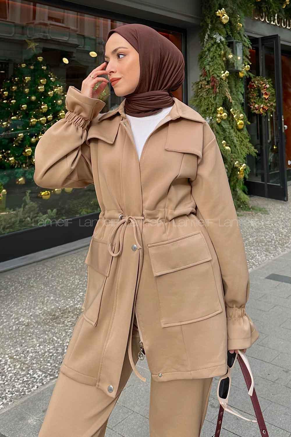 Mink Shirt Collar Long Arm Cotton Fabric Parachute Fabric Comfortable Suit