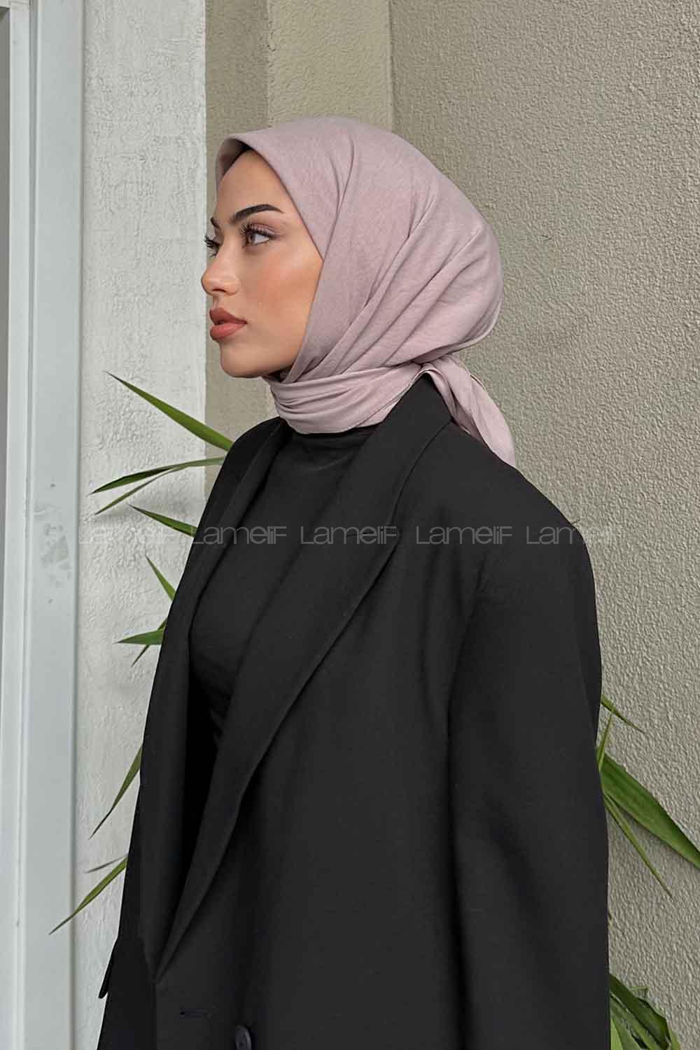 Lamelif Pamuk Caz Eşarp Taş Gri