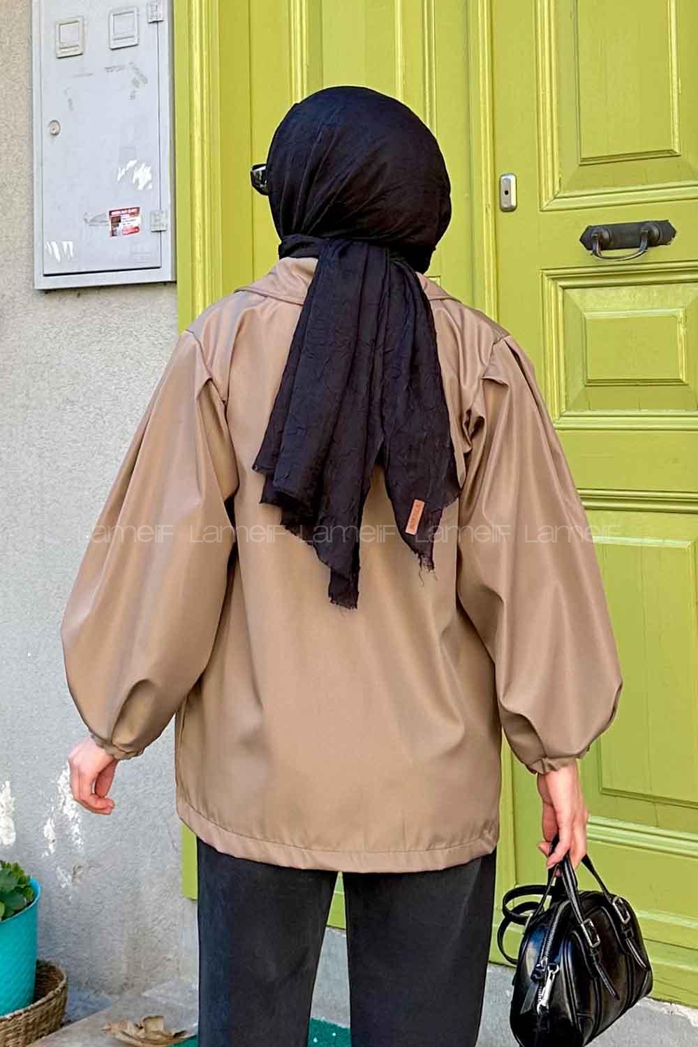 Lamelif Pamela Balon Kol Trenç  Camel