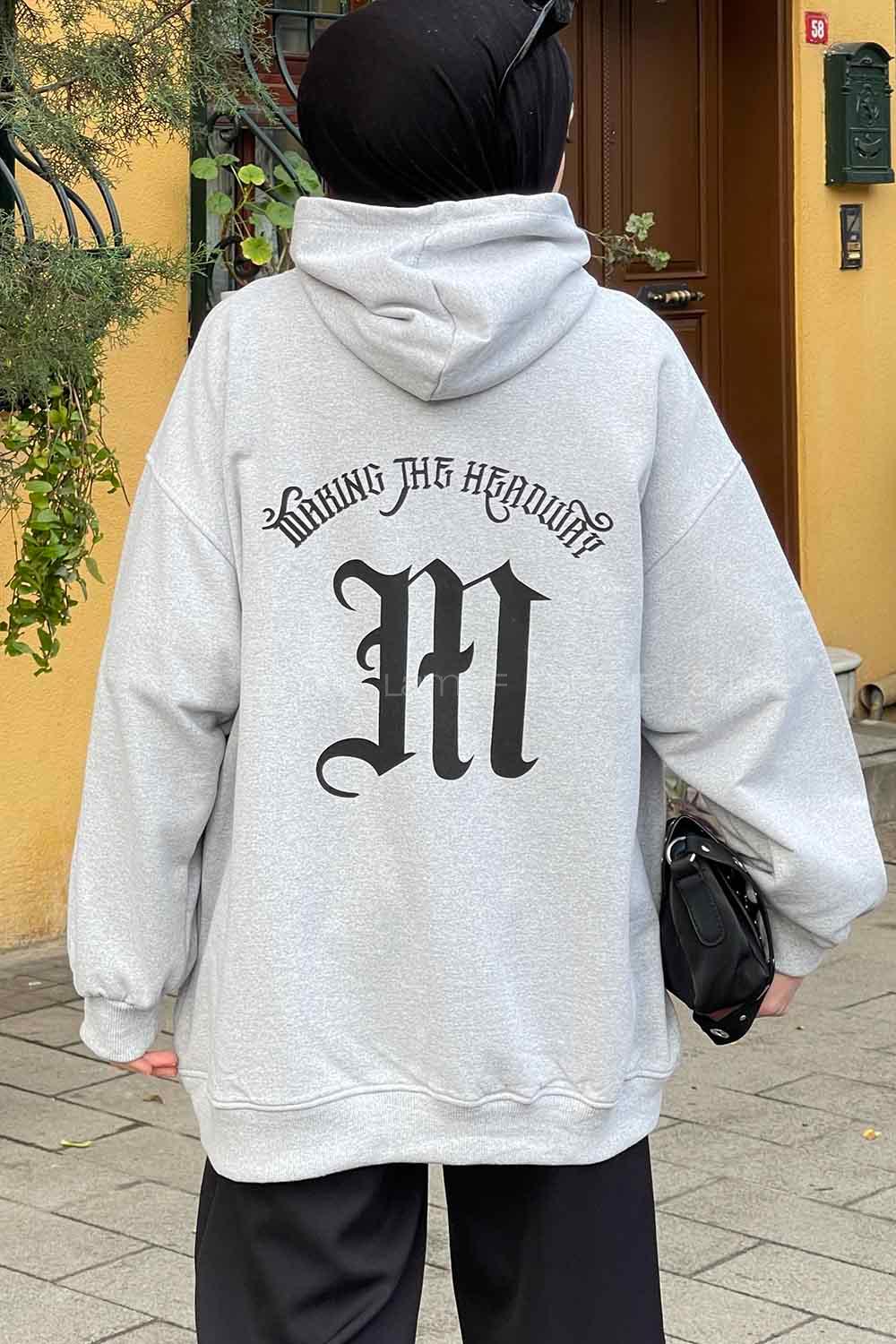 Lamelif Makıng The Headway Baskılı Sweatshirt Gri