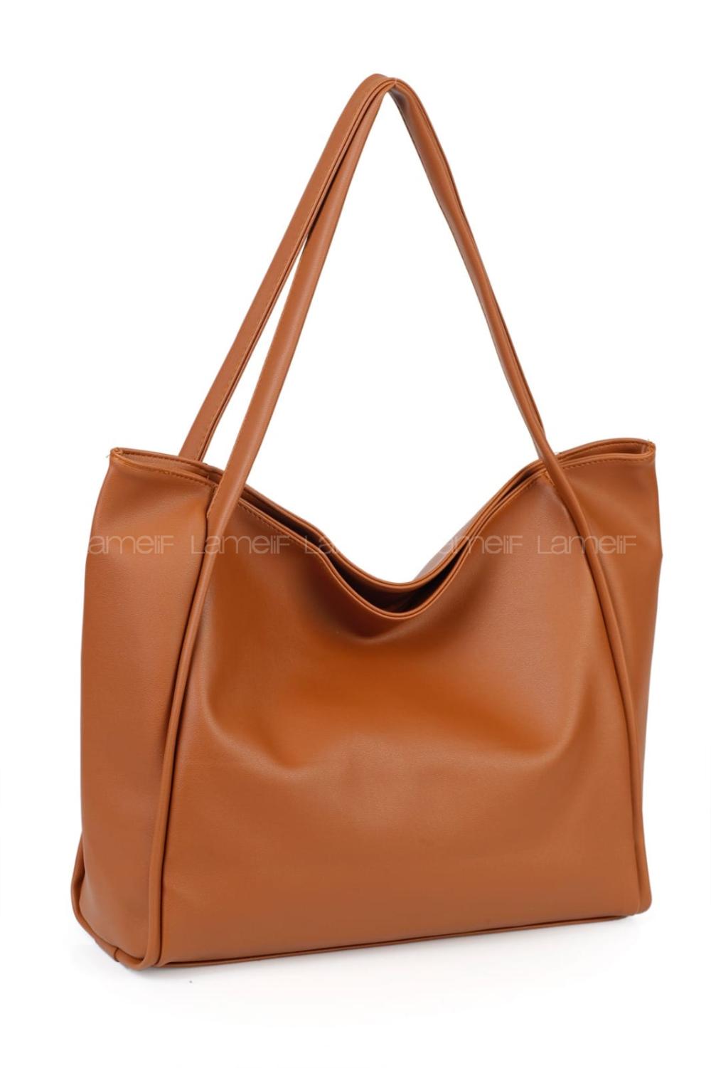 Tan Buckle Skin Hand Bag Bag