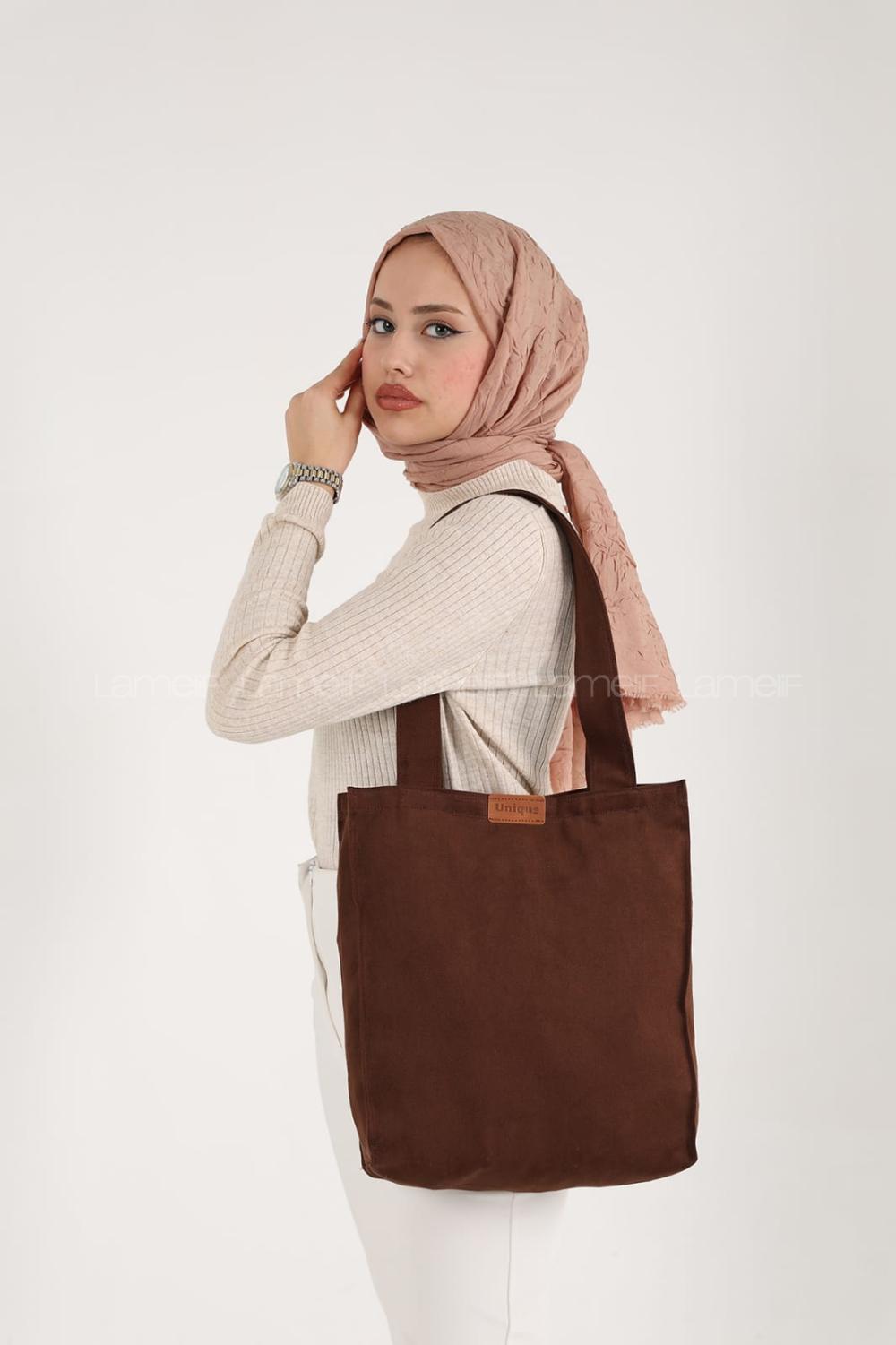 Bitter Brown With Suspenders Kumas Hand Bag Arm Bag Bag