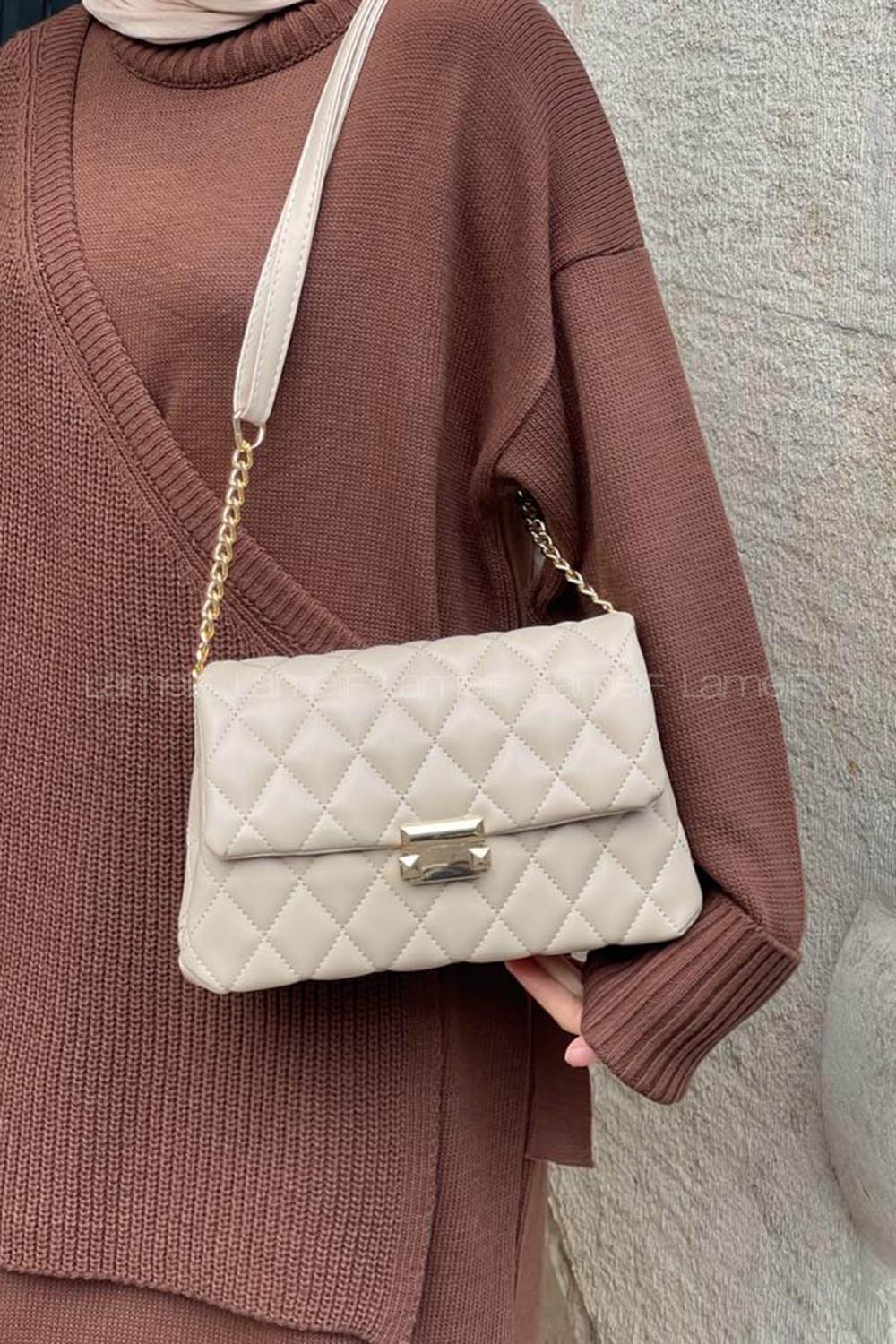 Mink Buckle Skin Hand Bag Bag