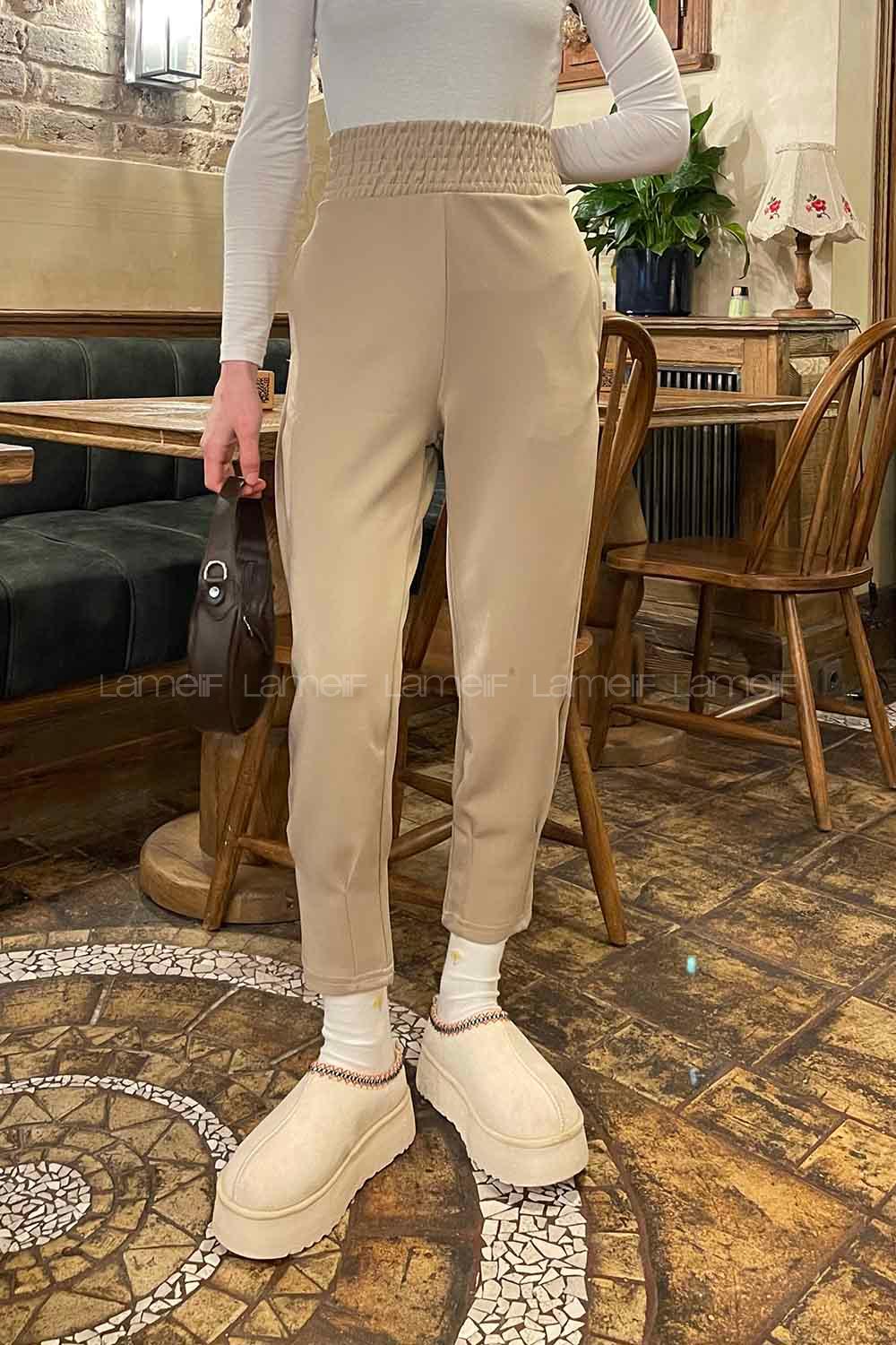 Mink Cotton High Waist Comfortable Pants