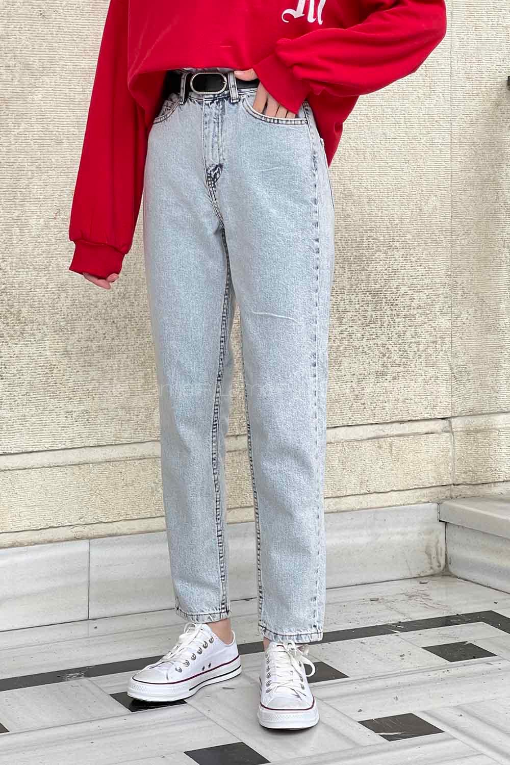 Lamelif Mom Jean Gök Mavi