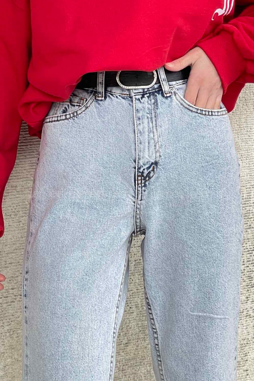 Lamelif Mom Jean Gök Mavi