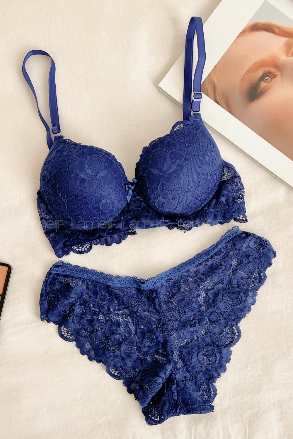 Sax Cotton Fabric Underwire Unsupport 