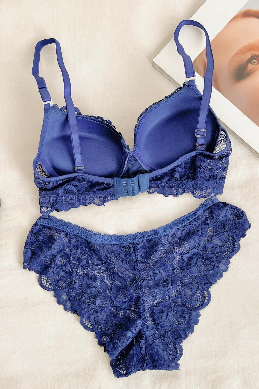 Sax Cotton Fabric Underwire Unsupport 