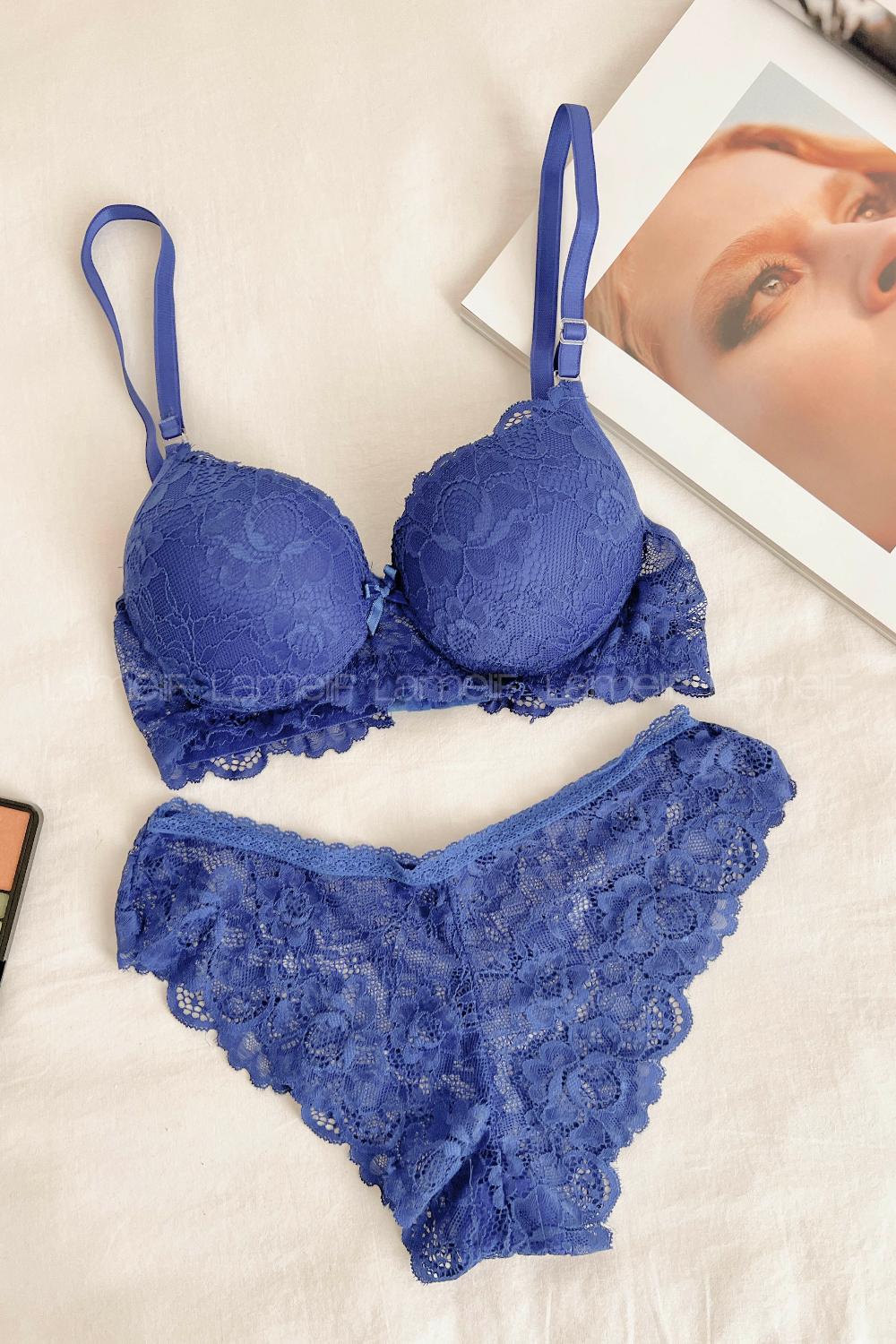 Sax Cotton Fabric Underwire Unsupport 