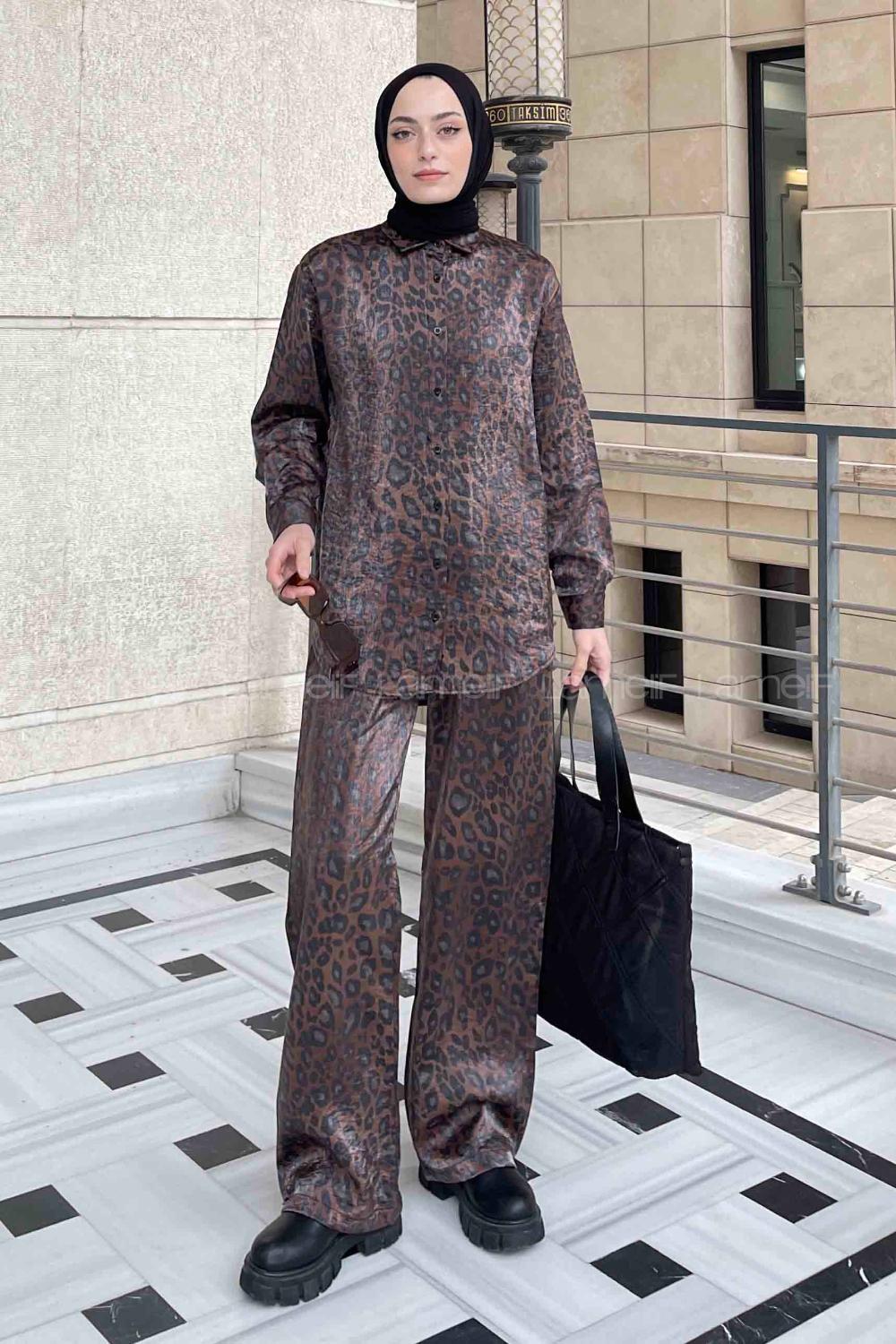 Brown Shirt Collar Long Arm Ayrobin Regular Trousers Comfortable Suit