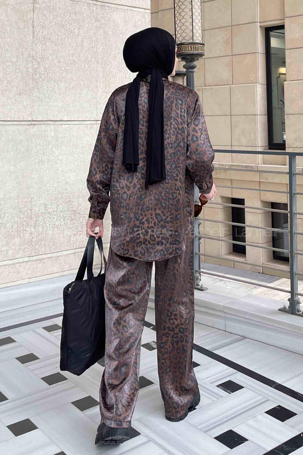 Brown Shirt Collar Long Arm Ayrobin Regular Trousers Comfortable Suit