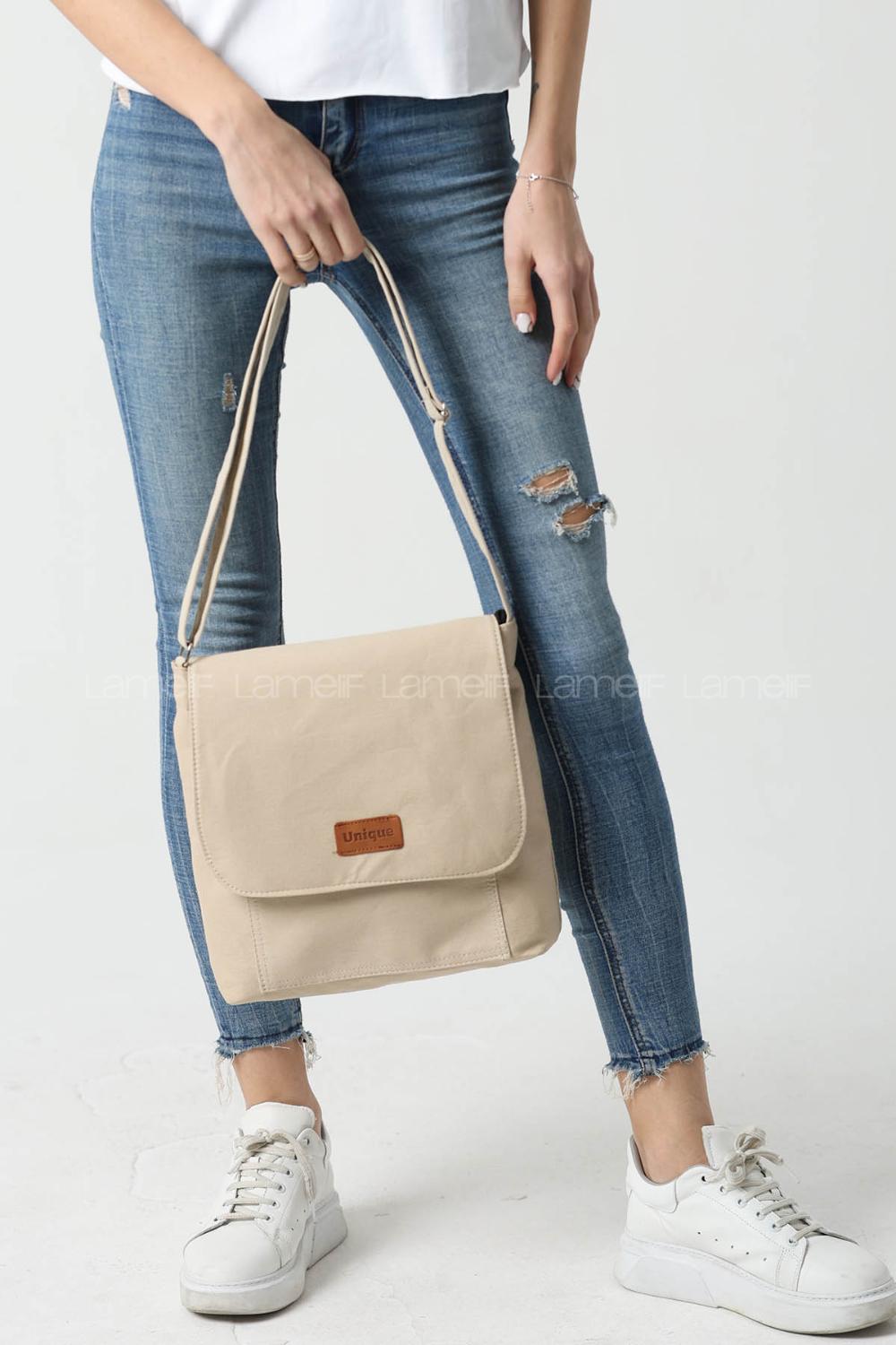 Cream Without Accessories Rope Hand Bag Bag