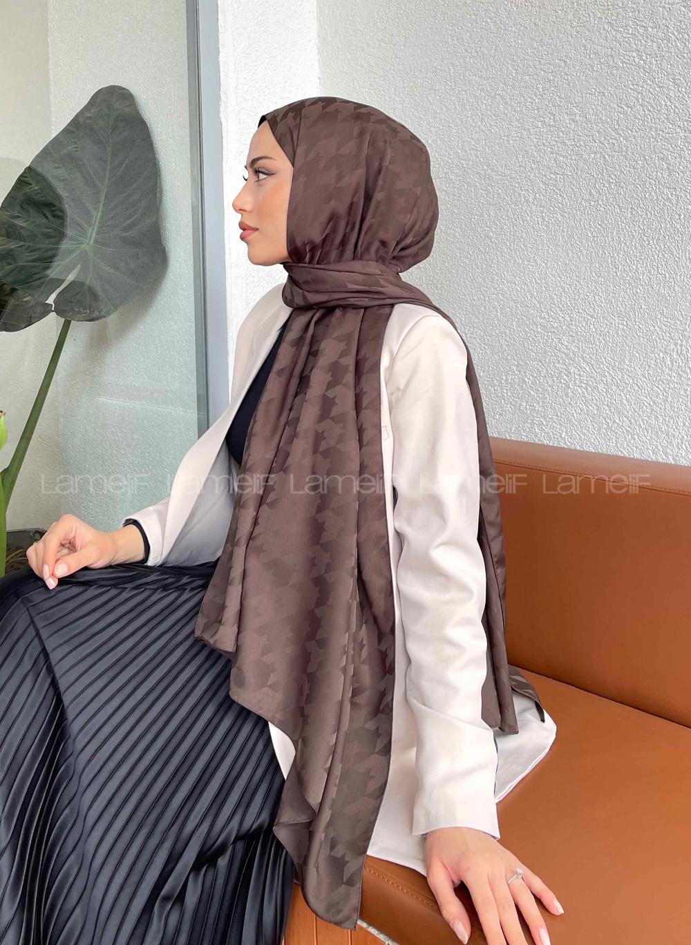 Ash Coffee Cotton Fabric Printed Shawl