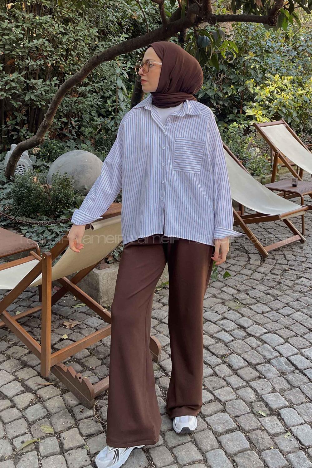 Mink White Shirt Collar Long Arm Viscose Fabric Unprinted Shirt