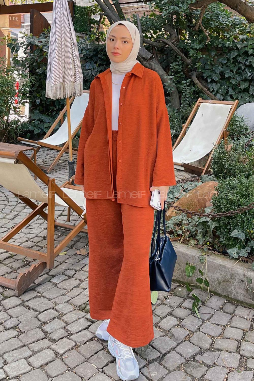 Tile Shirt Collar Long Arm Poplin Fabric Lycra Regular Trousers Comfortable Suit