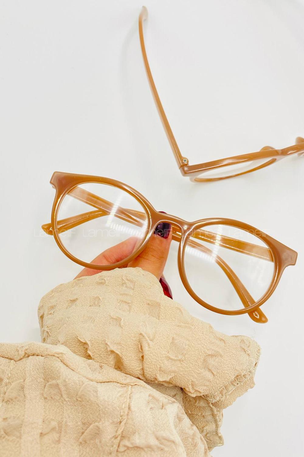 Lamelif Ayris -Şeffaf Çerçeve Soft Kahve Güneş Gözlüğü