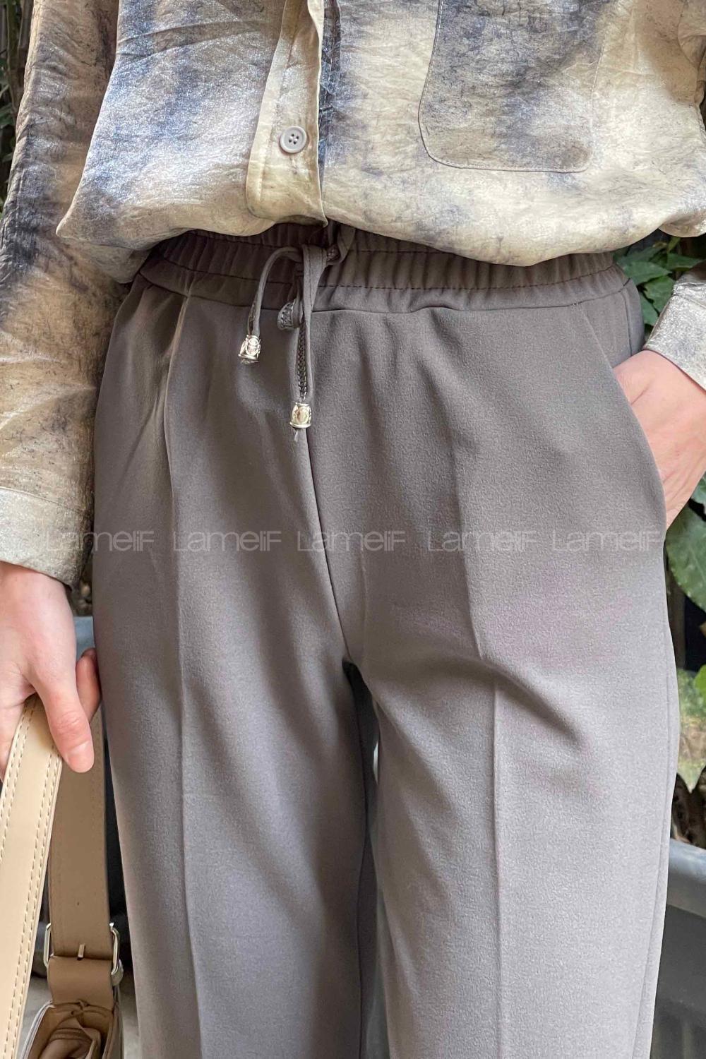 Smoked Crepe Fabric Elastic Waist Material Pants