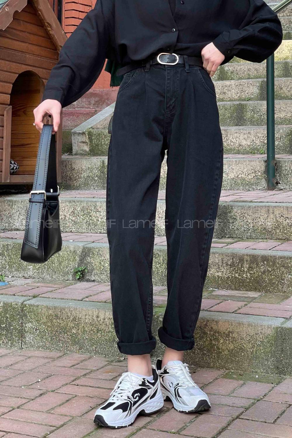 Lamelif Balon Model Bol Mom Jean Füme