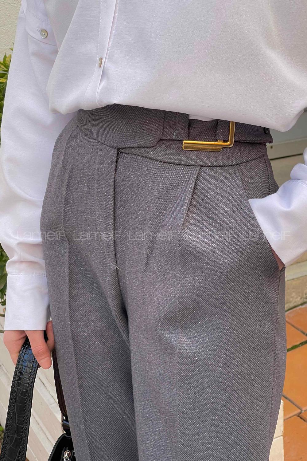 Smoked Cotton Fabric High Waist Comfortable Pants