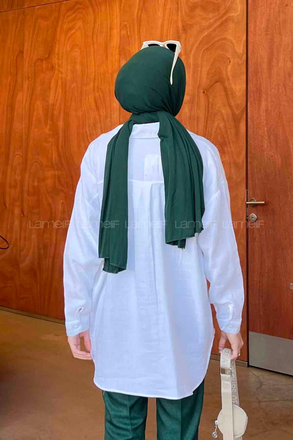 Lamelif Müslin Kumaş Gömlek Beyaz