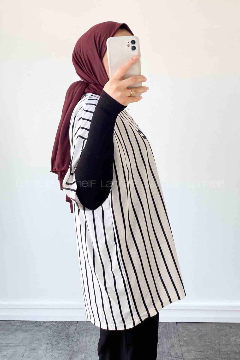 Black-white-1 Crew Neck Half Arm Arm Cotton Printed T-shirt