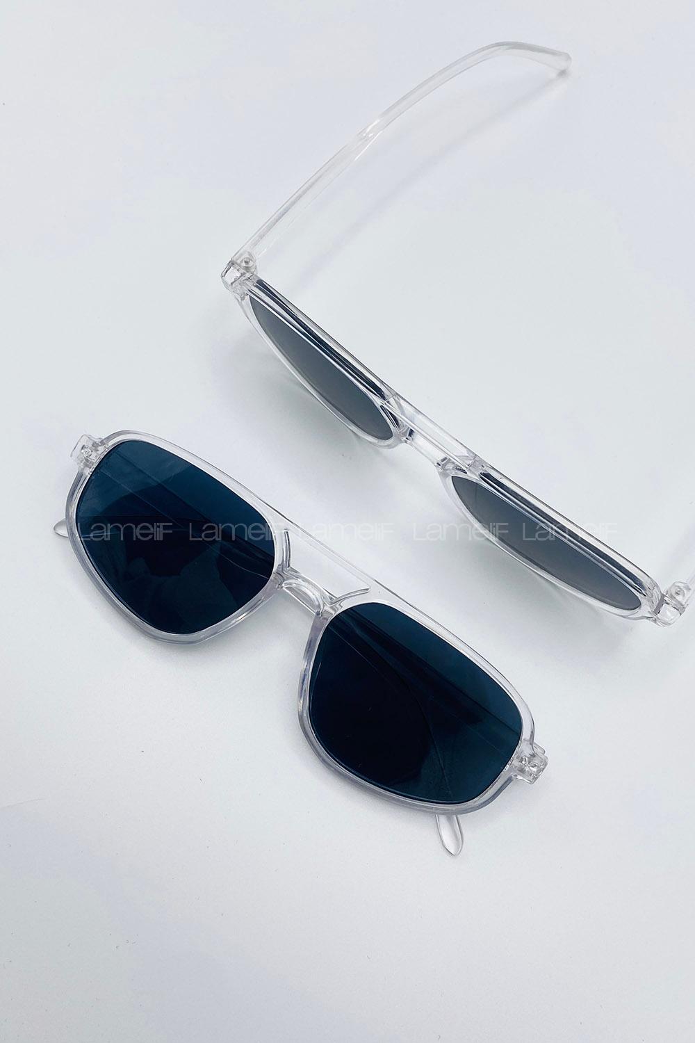 Lamelif Asia Şeffaf Çerçeve Siyah Güneş Gözlüğü