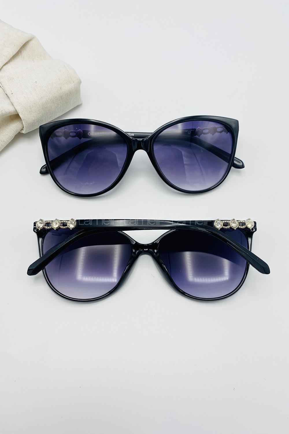 Lamelif Cates Siyah Taş Detaylı Güneş Gözlüğü