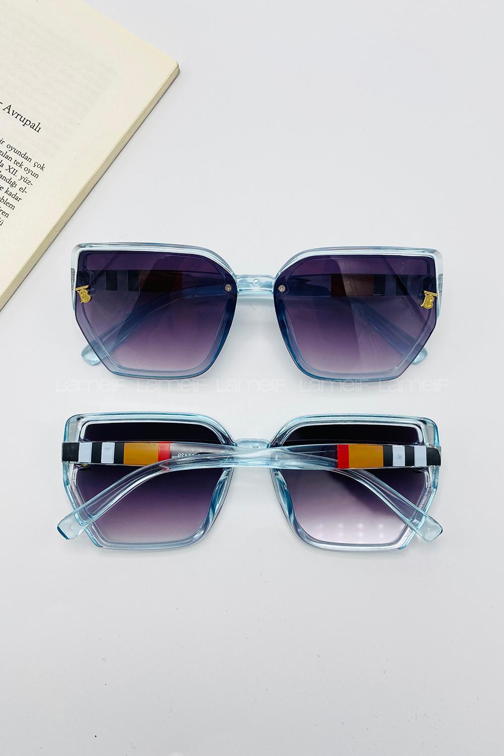 Lamelif Gucc Bebe Mavi Çerçeve Siyah Cam Güneş Gözlüğü