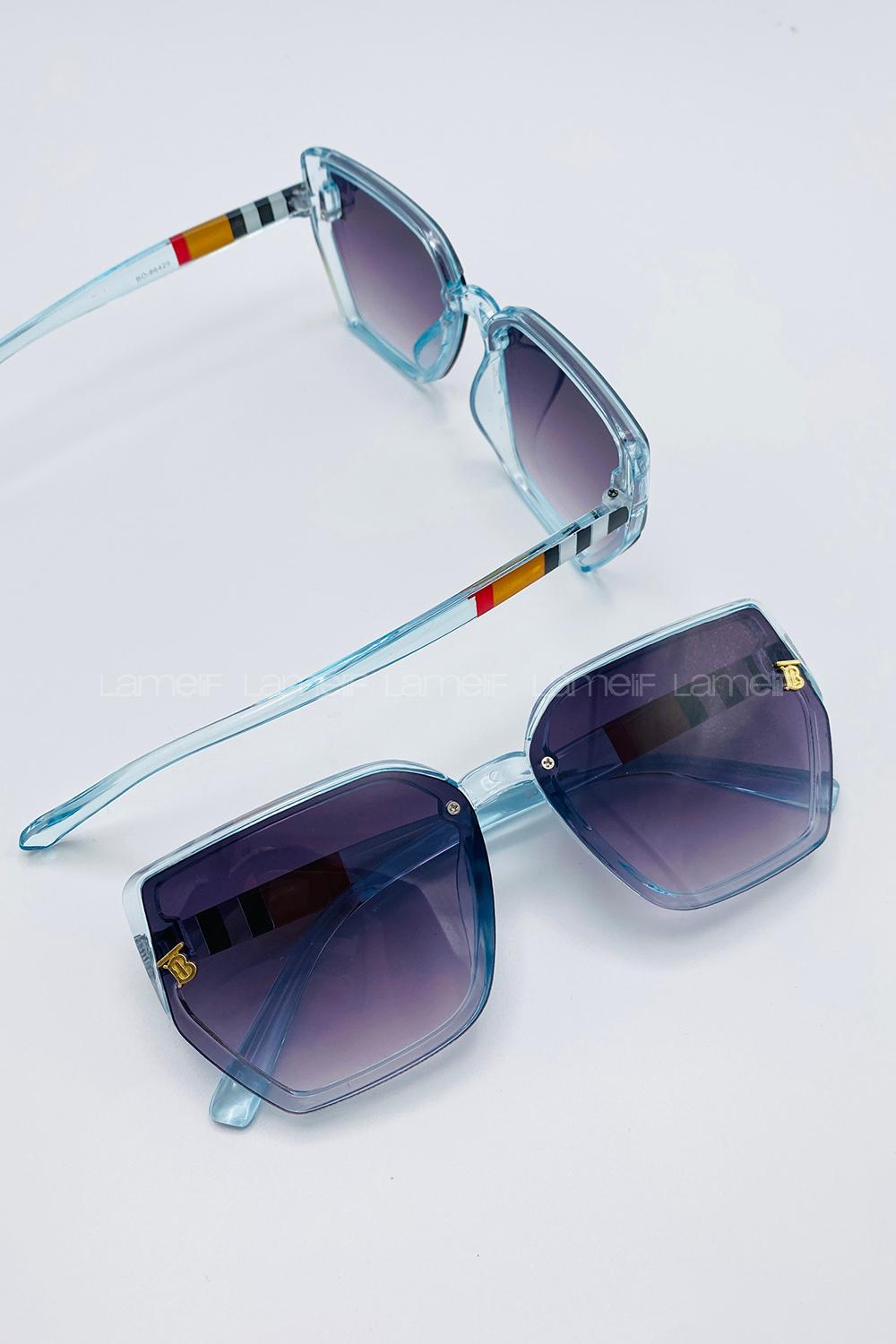 Lamelif Gucc Bebe Mavi Çerçeve Siyah Cam Güneş Gözlüğü