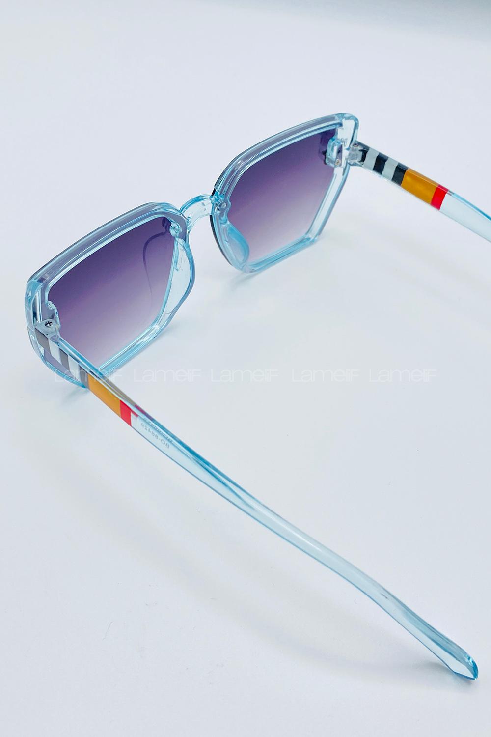 Lamelif Gucc Bebe Mavi Çerçeve Siyah Cam Güneş Gözlüğü