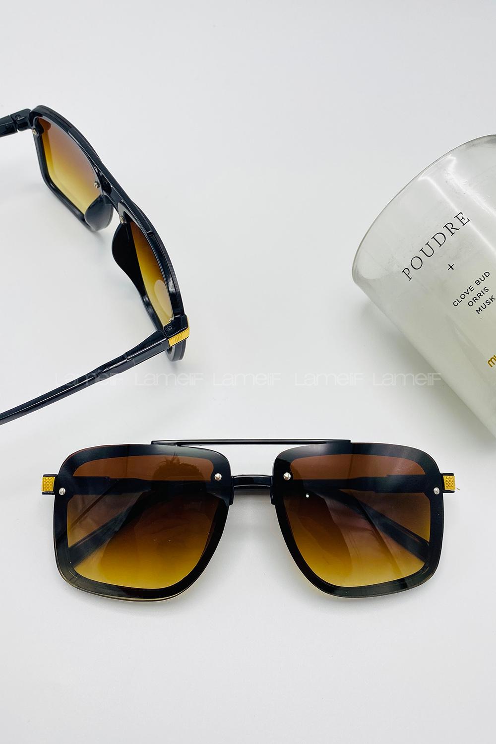 Lamelif Pilot Kahverengi Güneş Gözlüğü