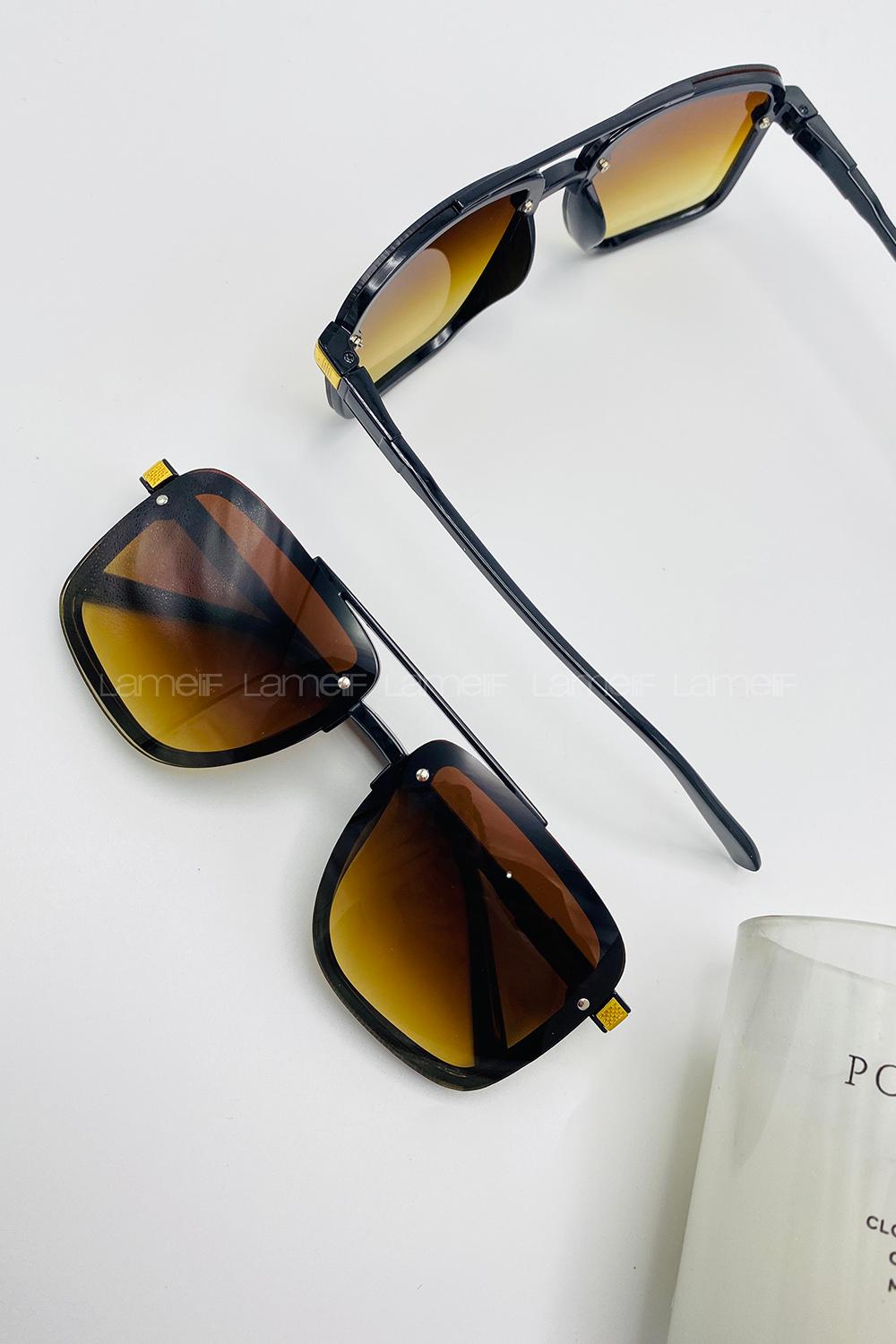 Lamelif Pilot Kahverengi Güneş Gözlüğü