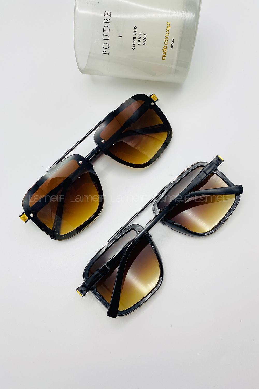 Lamelif Pilot Kahverengi Güneş Gözlüğü